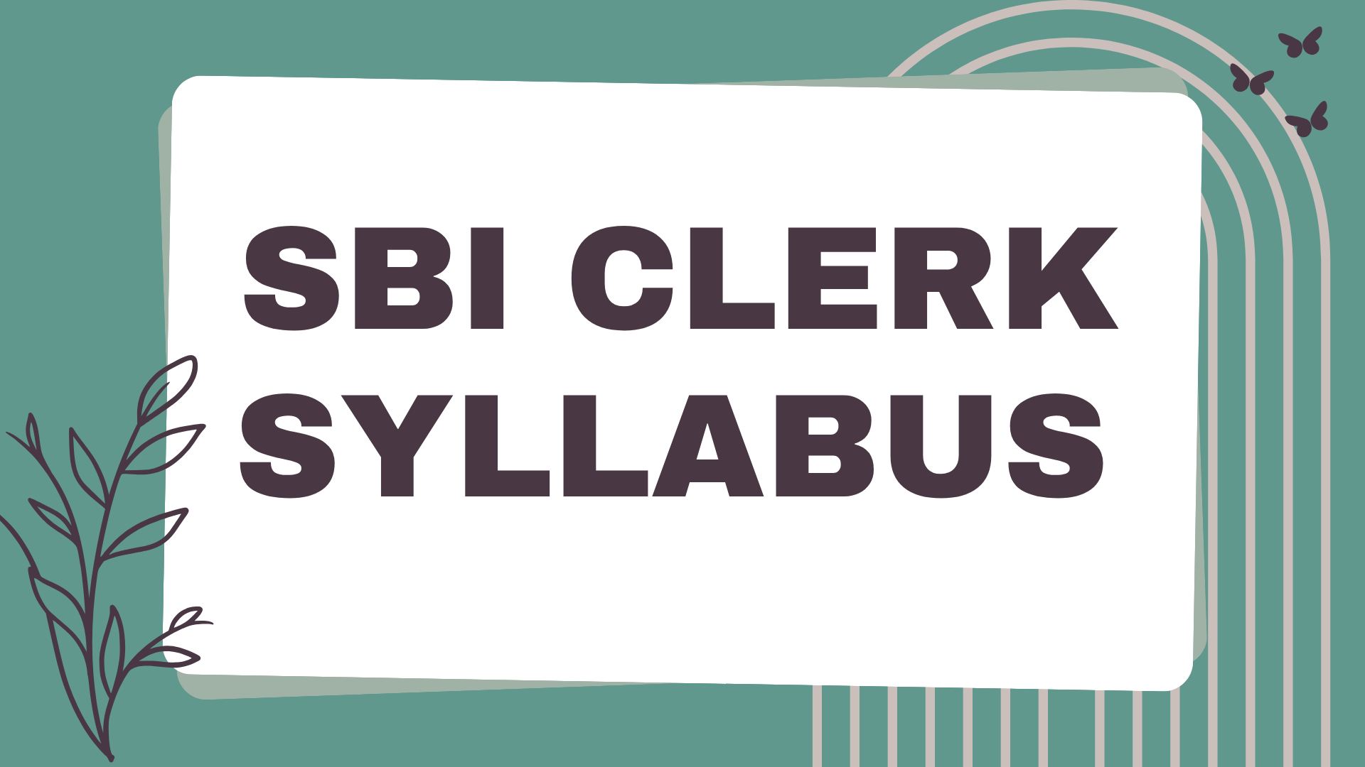 SBI Clerk syllabus