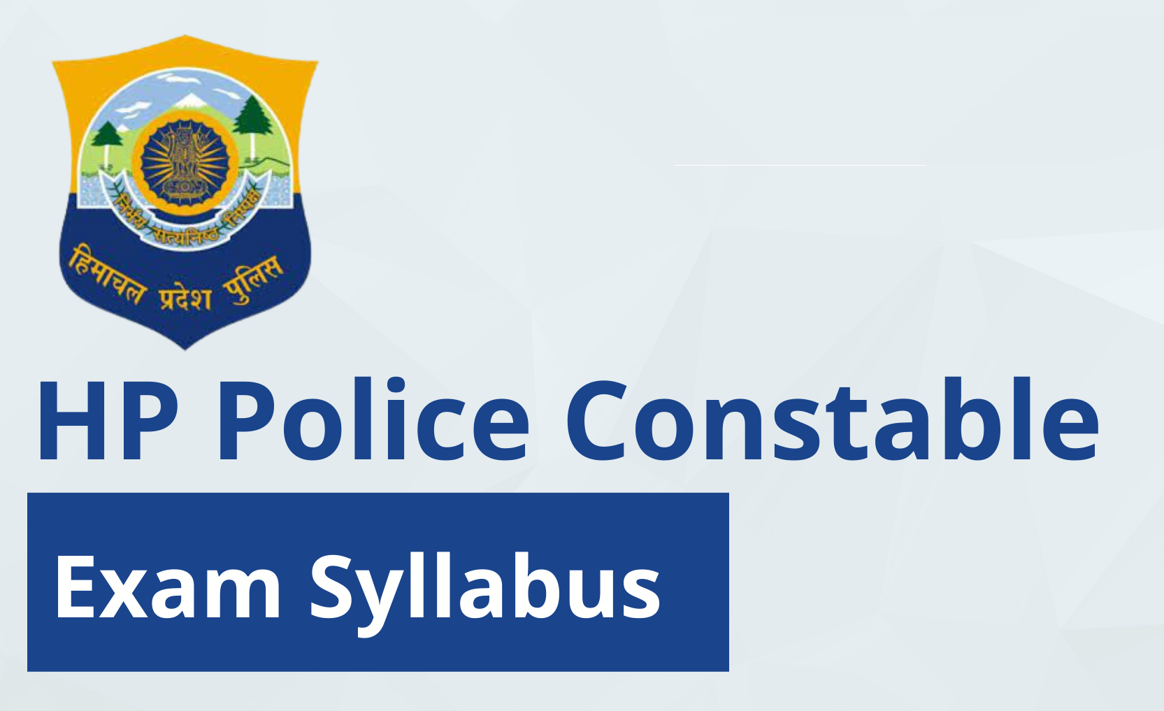 HP Police Syllabus
