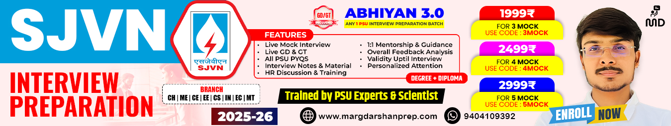 SJVN Interview Preparation